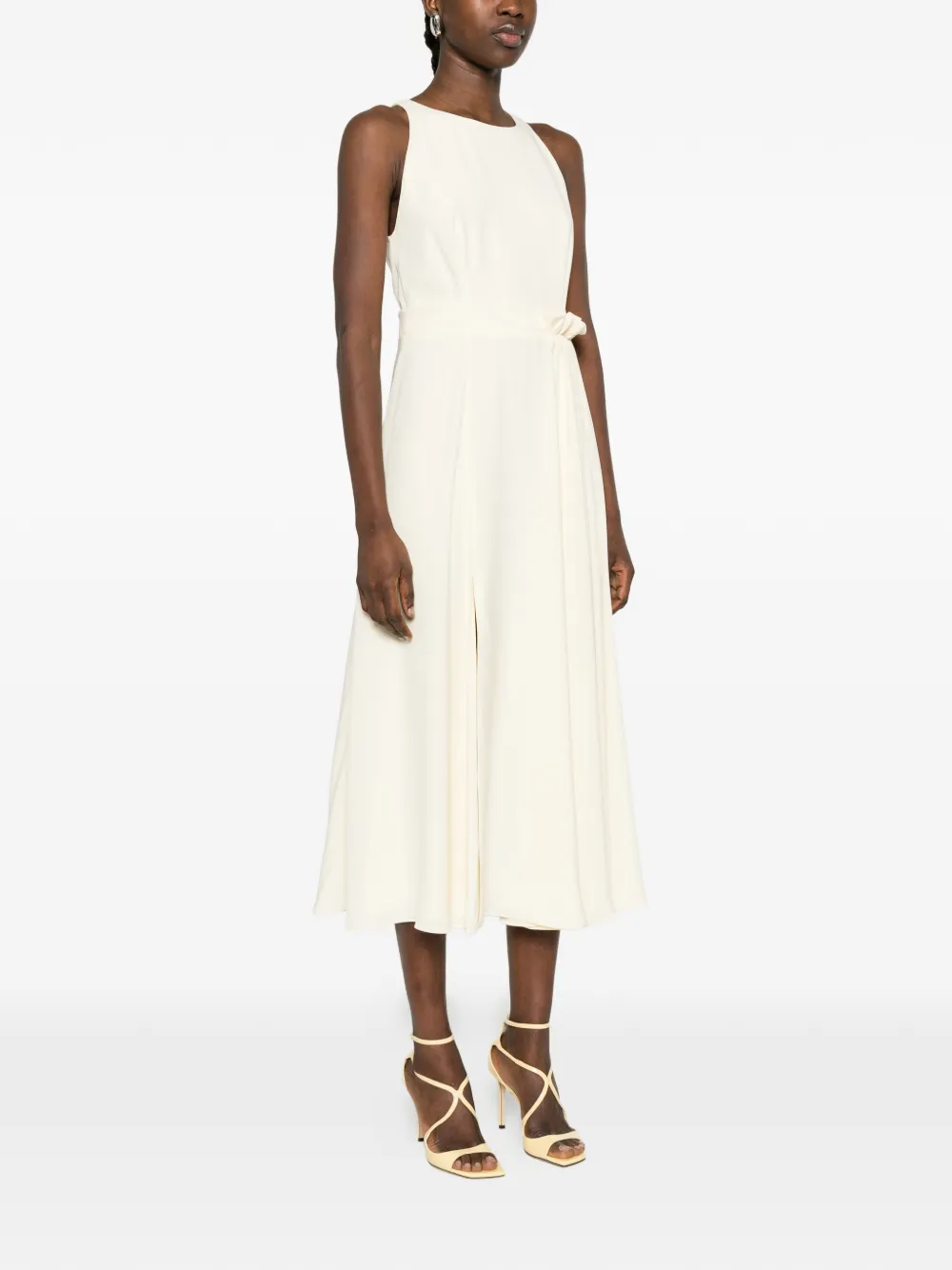  Givenchy Vestido Midi Fruncido - Neutro 