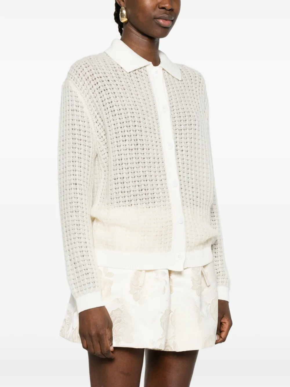  Dorothee Schumacher Cardigan Boutonné à Col Airy - Tons Neutres 