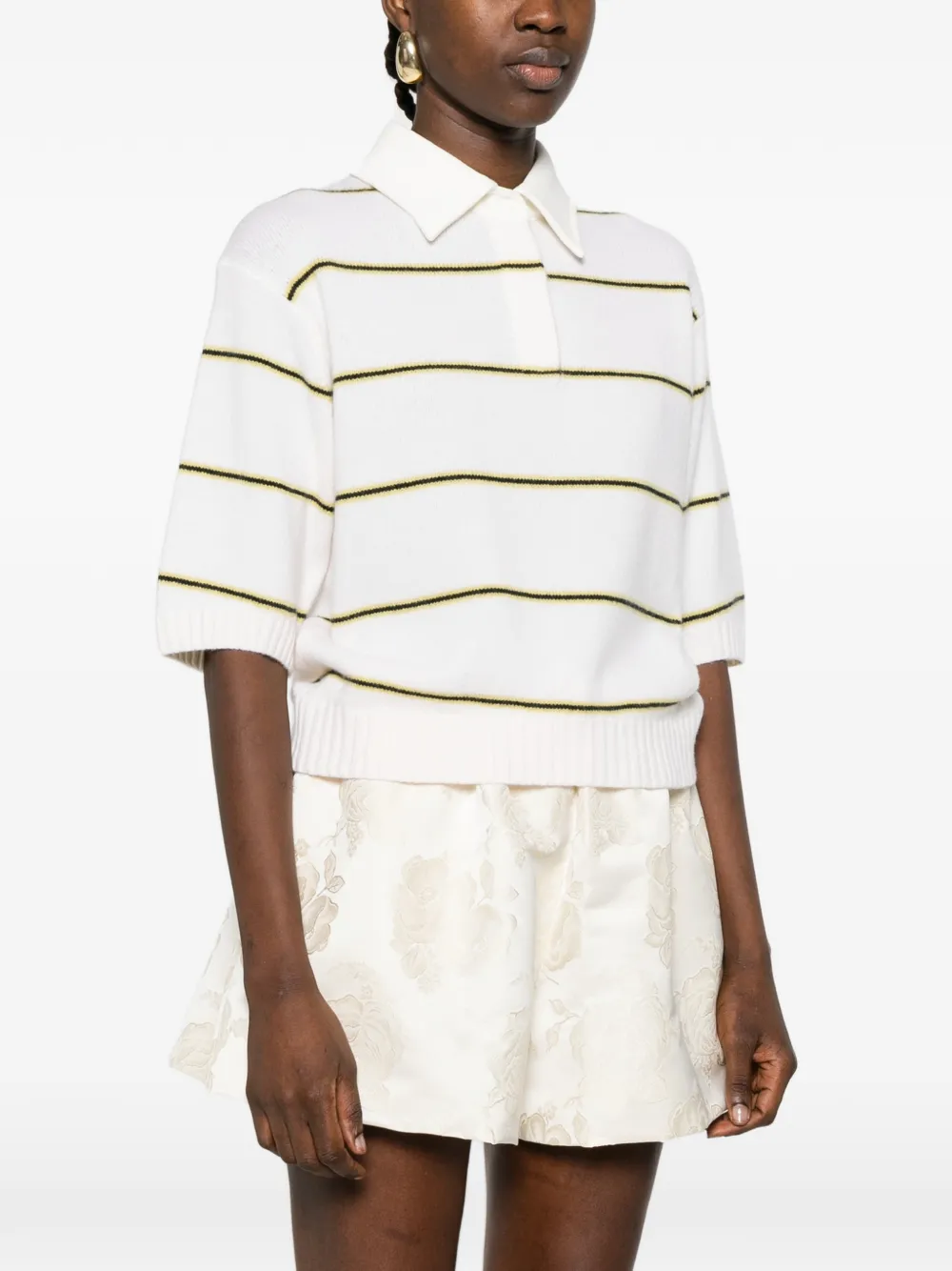 Dorothee Schumacher Sporty Statements gestreept poloshirt Wit