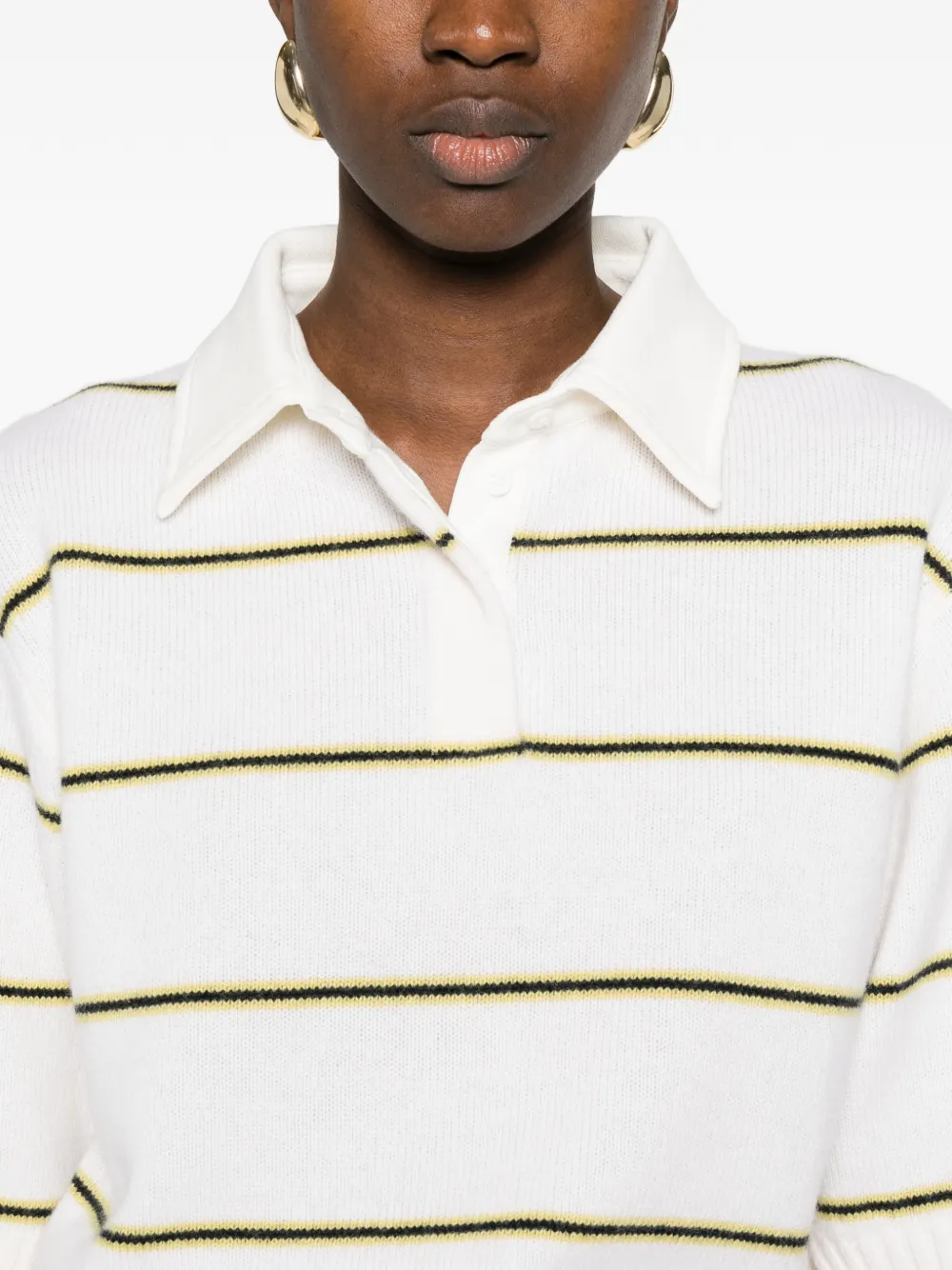 Dorothee Schumacher Sporty Statements gestreept poloshirt Wit