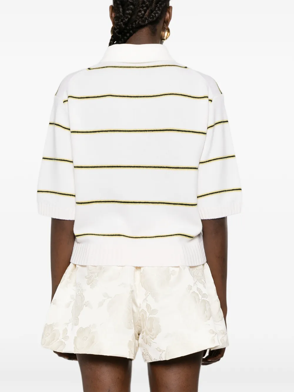 Dorothee Schumacher Sporty Statements gestreept poloshirt Wit
