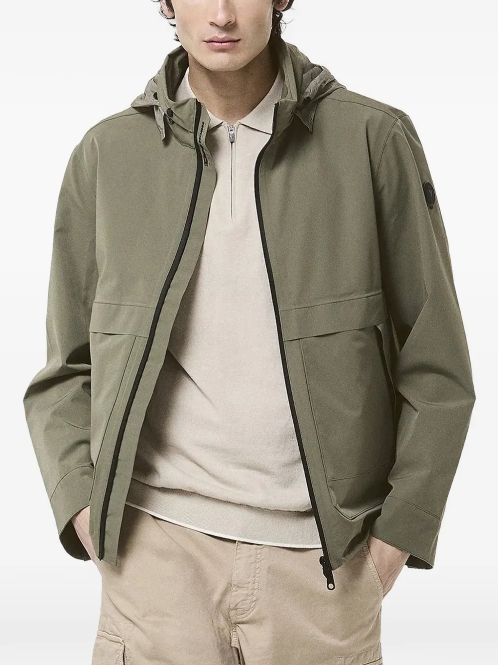 CAPE HORN Coronel hooded zip-fastening jacket - Verde