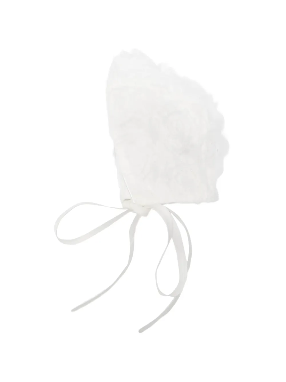 La Stupenderia floral tie cap - Bianco