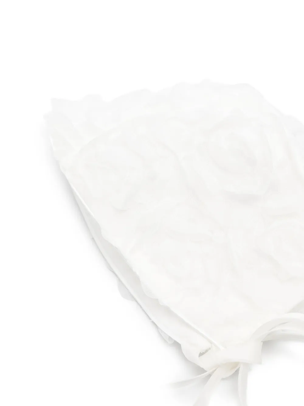  La Stupenderia Floral Tie Cap - White 