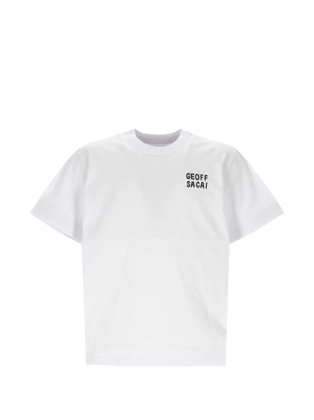 sacai x Geoff Mcfetridge Embroidery T-shirt - Bianco