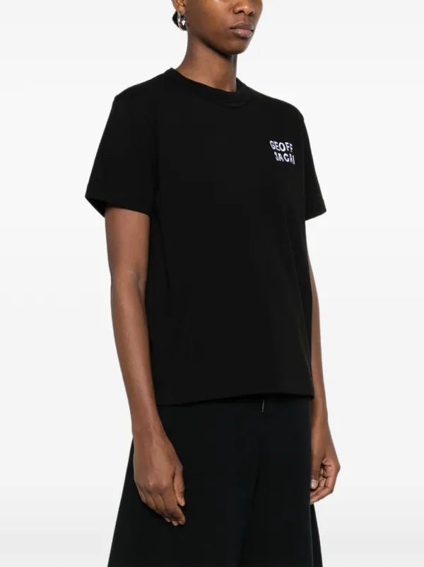 Sacai Geoff Print T-shirt | Black | FARFETCH JO
