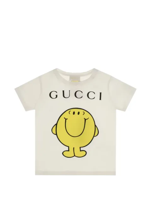Gucci Kids playera con motivo gráfico