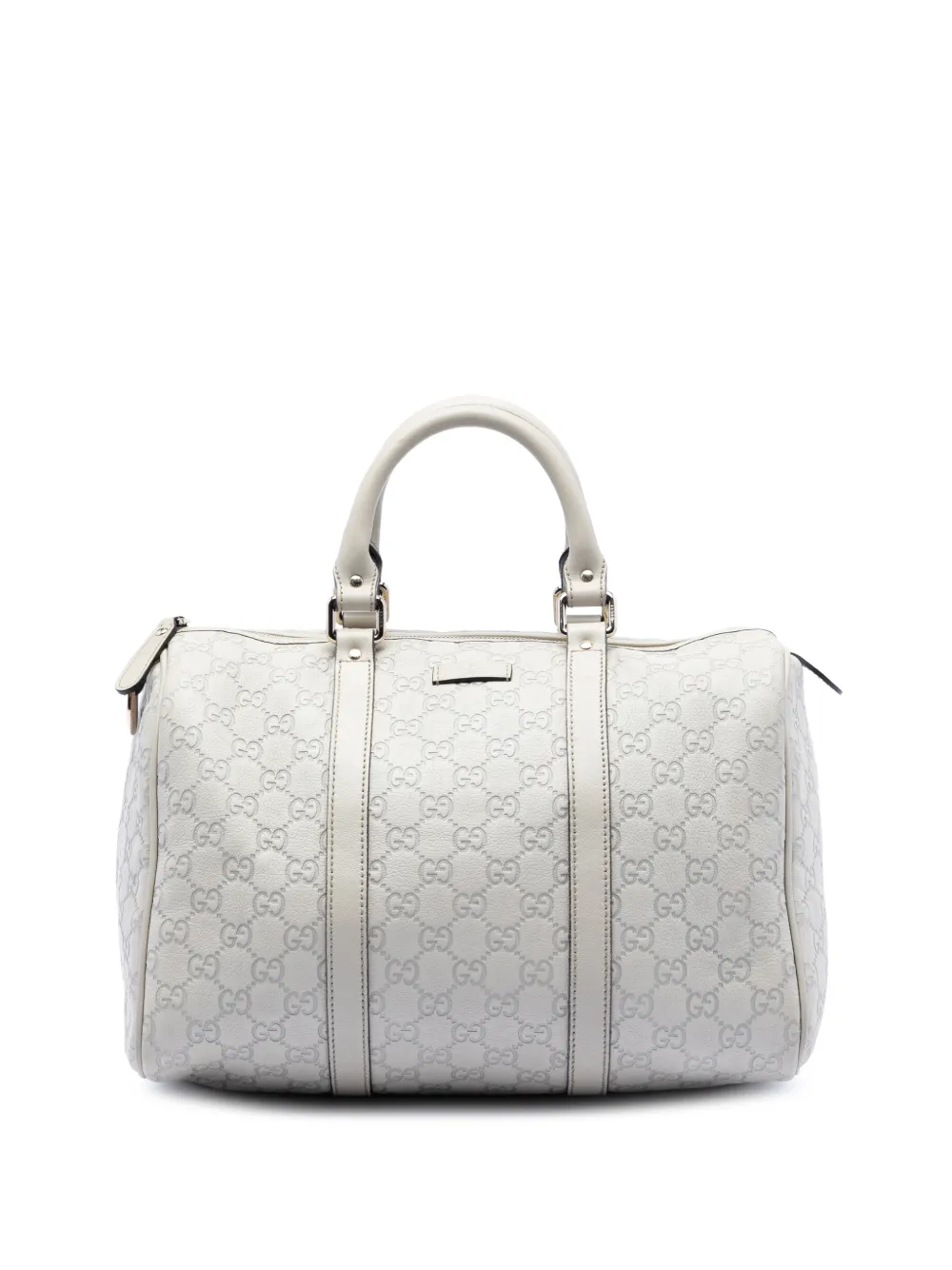 Gucci Pre-Owned 2016-2026 Medium Guccissima Joy boston bag - Bianco