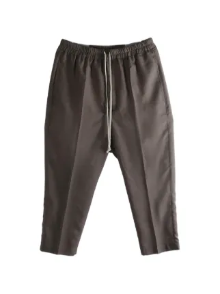 Rick Owens Astaire Drawstring Cropped Trousers | Brown | FARFETCH