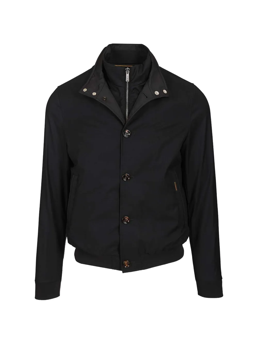 Moorer Bernie buttoned zip-fastening jacket - Schwarz