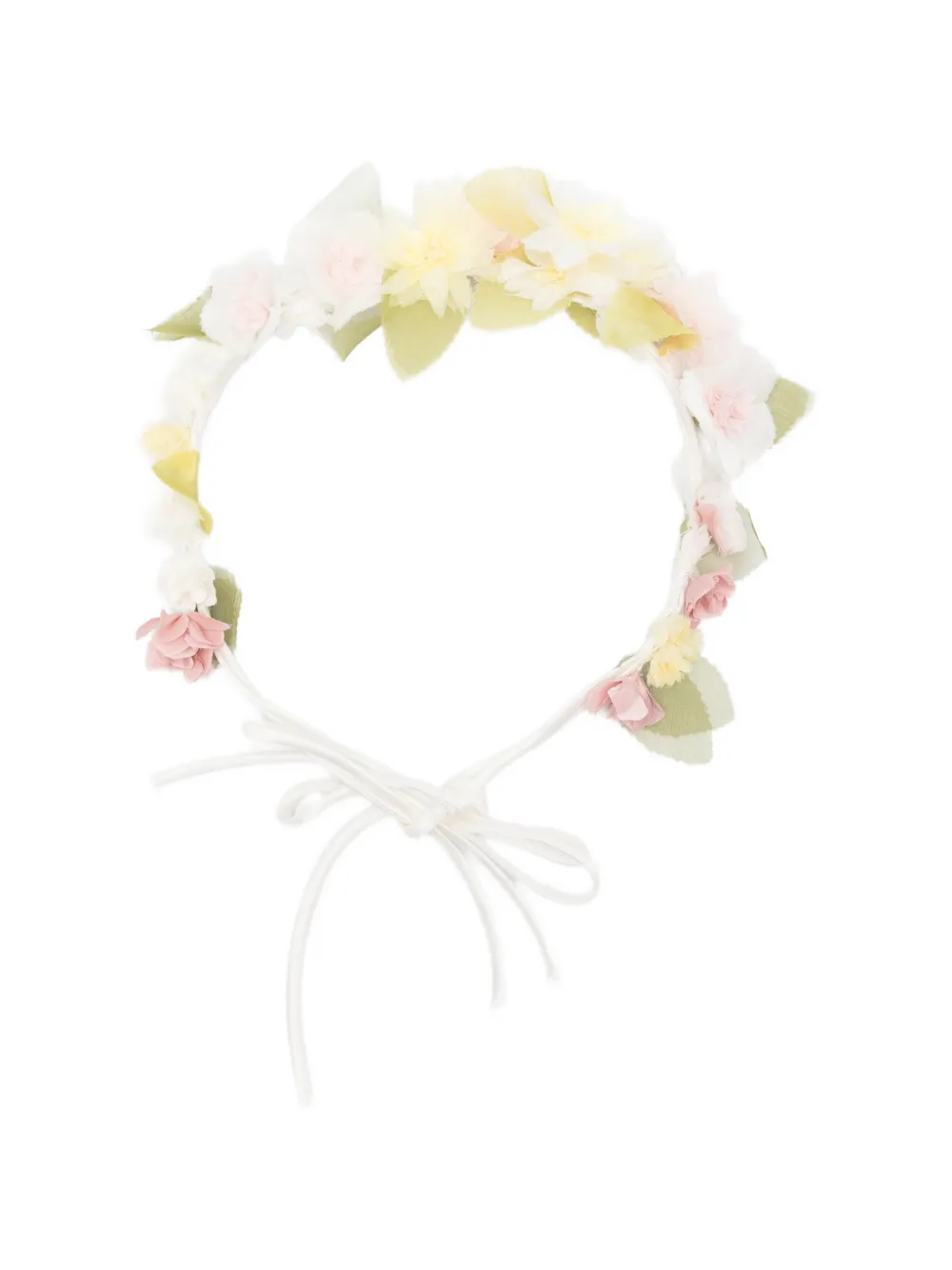 La Stupenderia floral head band - Bianco