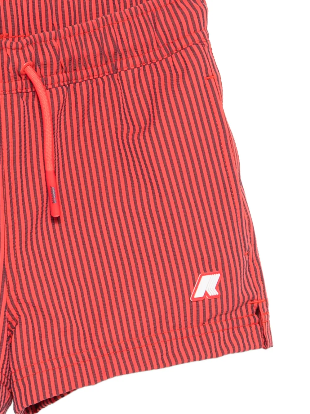  K Way Kids Striped Swim Shorts - Red 