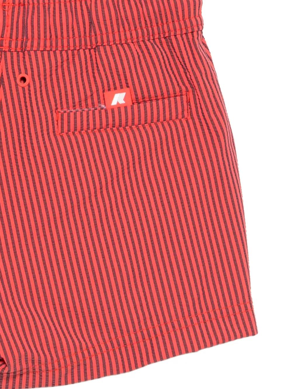  K Way Kids Striped Swim Shorts - Red 