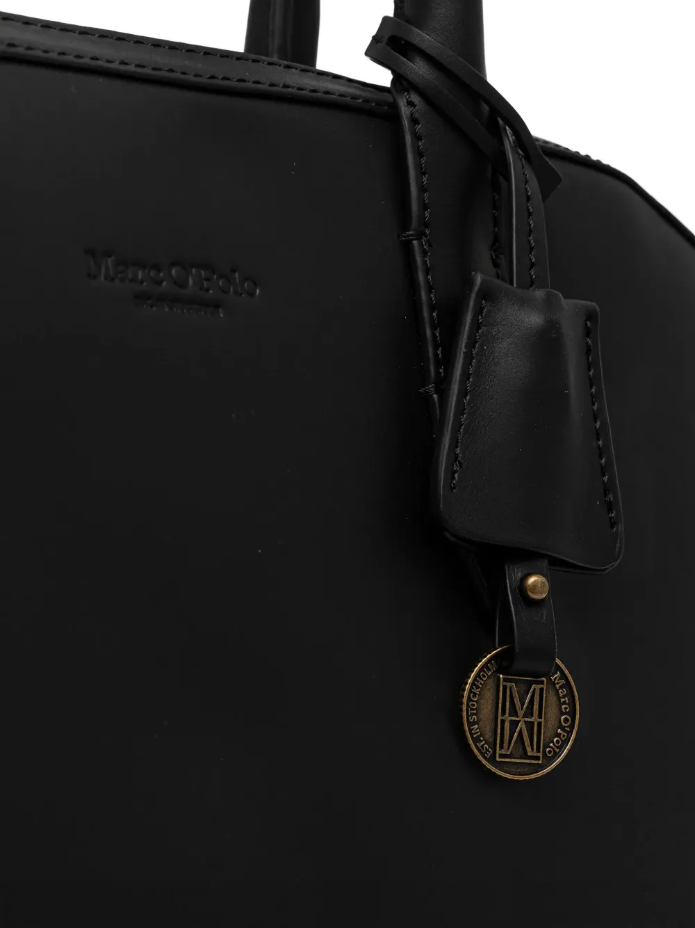 Marc O'Polo Shopper met logo Zwart