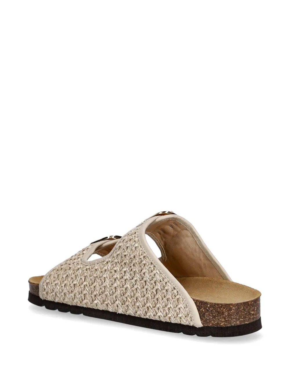 Scholl Geweven slippers met gesp Beige