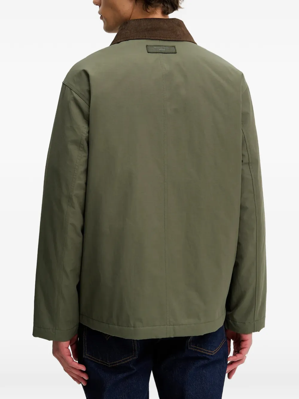 Marc O'Polo Jack met ribfluwelen kraag Groen