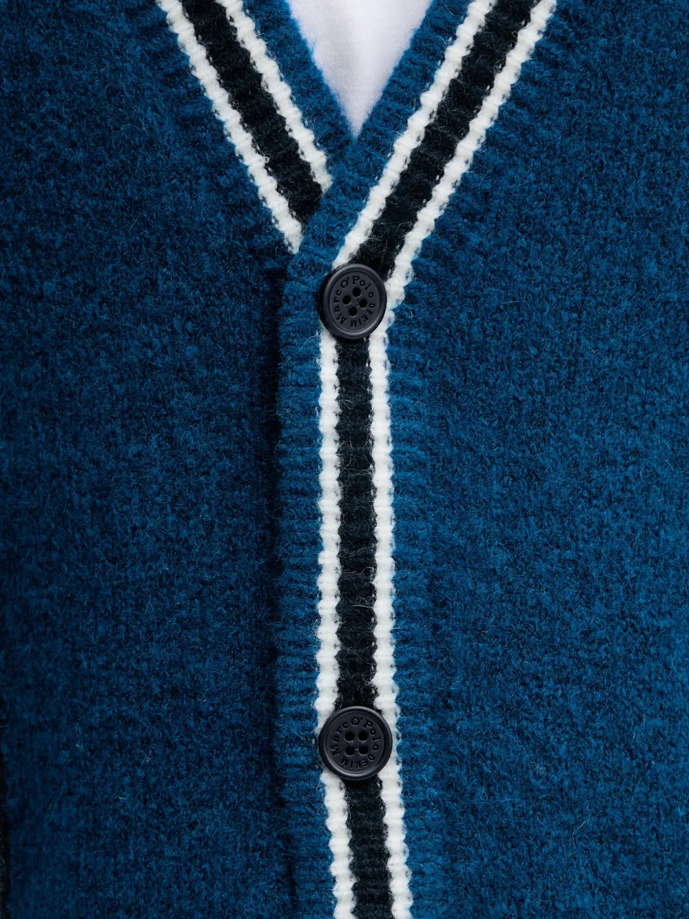 Marc O'Polo Gestreept vest met V-hals Blauw