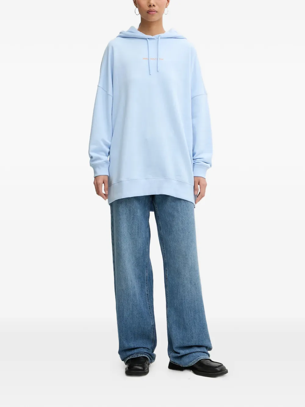 Marc O'Polo Hoodie met bloemenprint Blauw