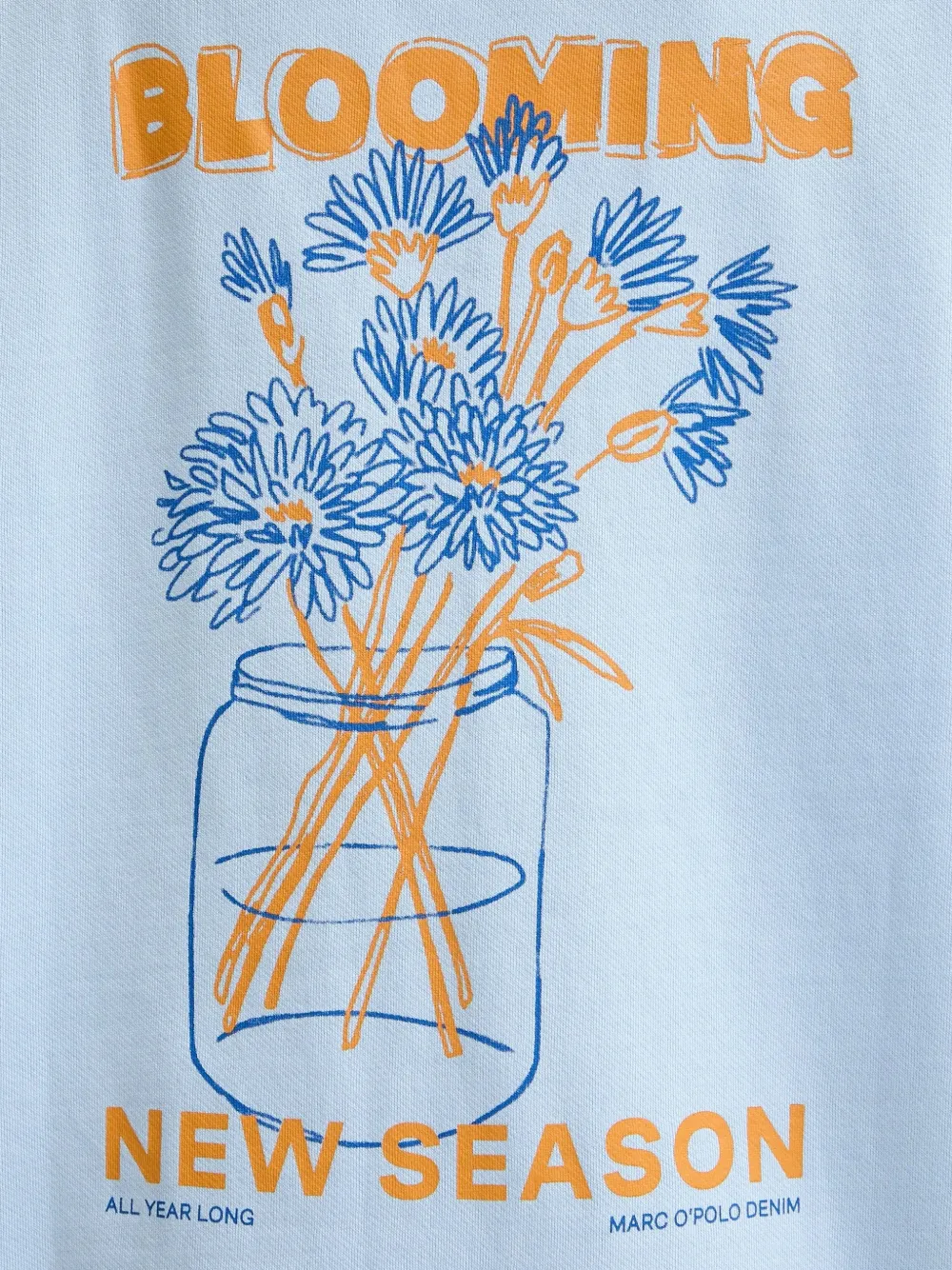 Marc O'Polo Hoodie met bloemenprint Blauw