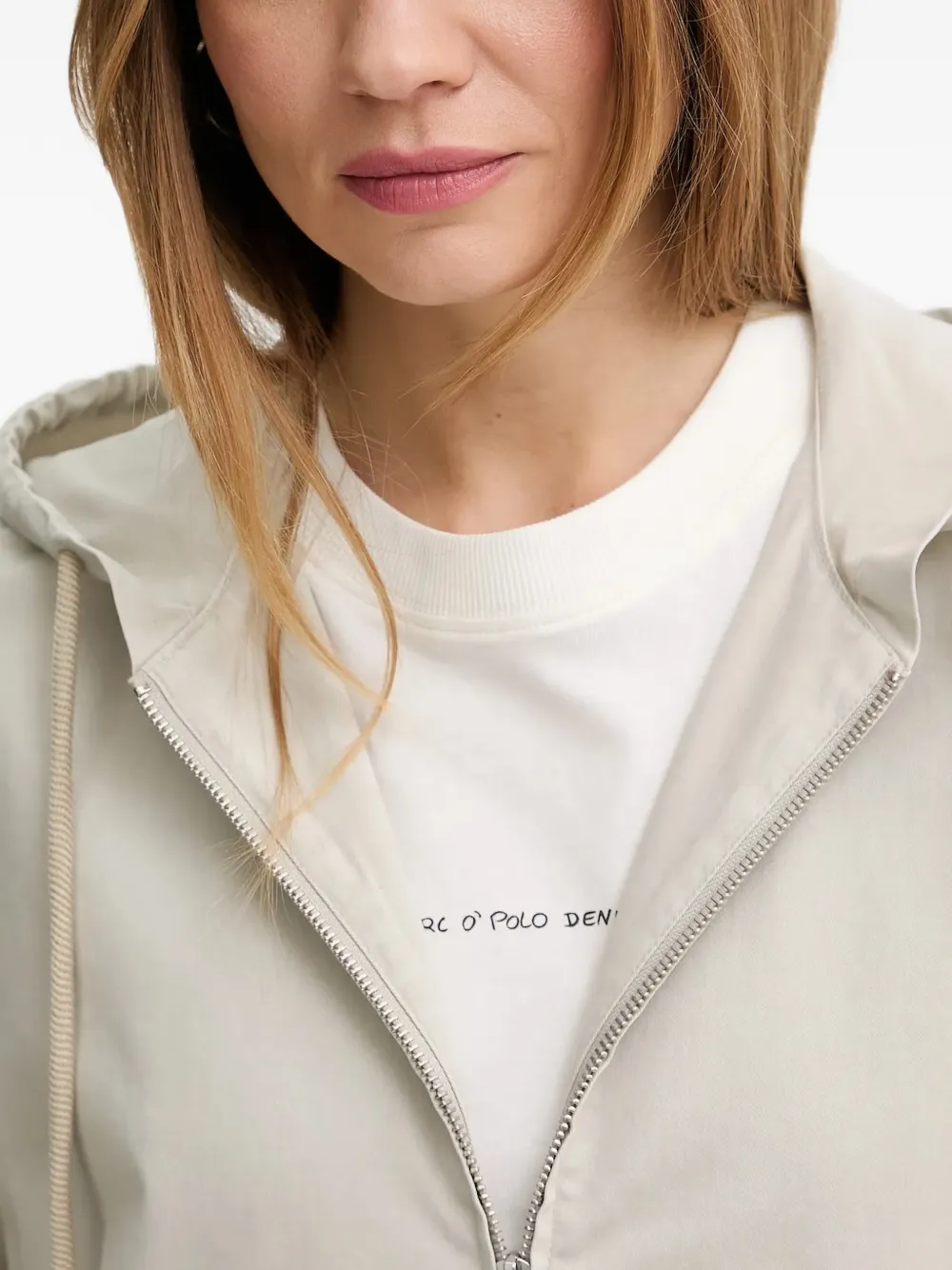 Marc O'Polo Jack met capuchon Beige