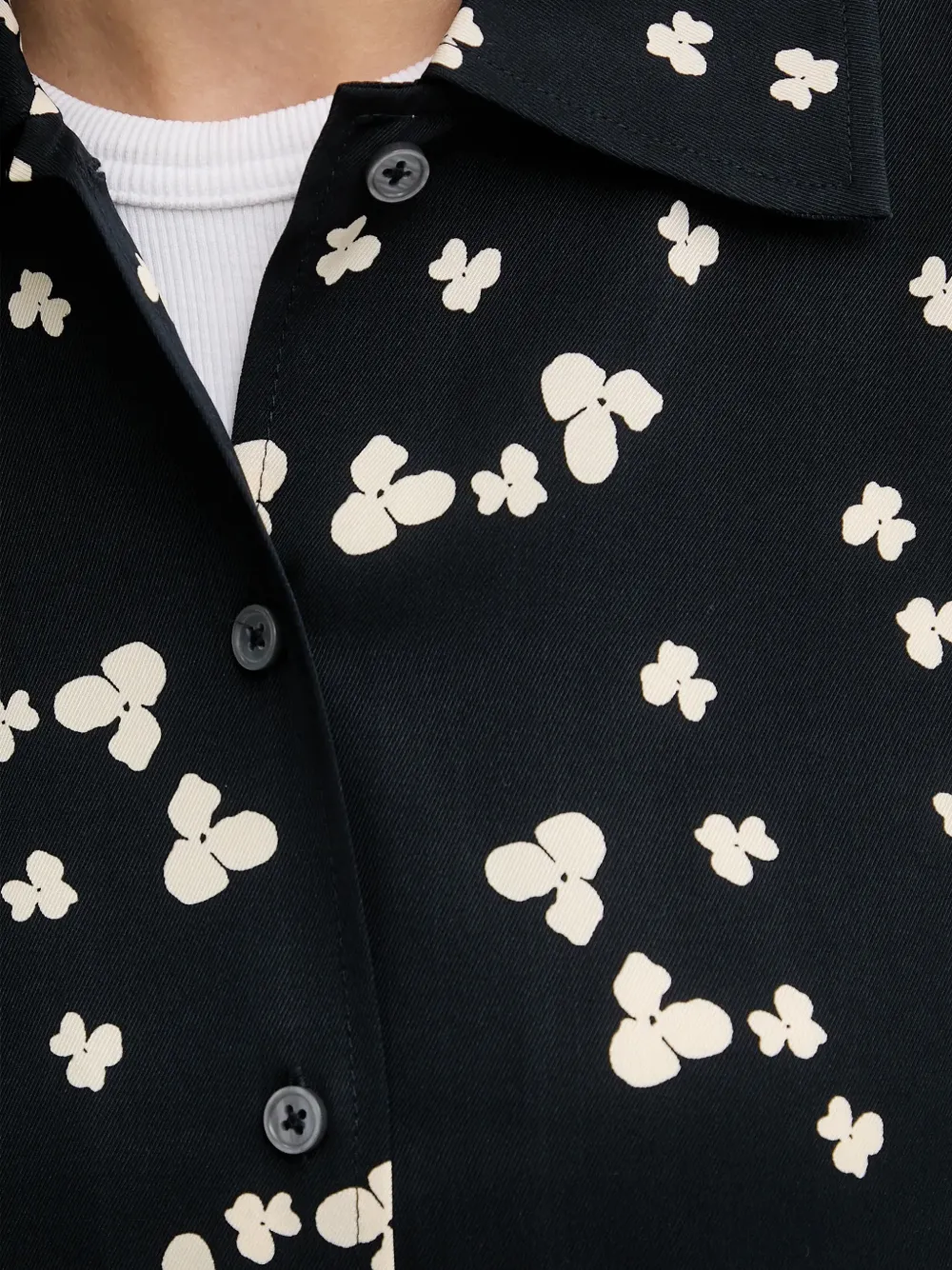 Marc O'Polo Shirt met bloemenprint Zwart