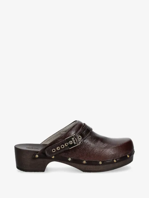 Scholl mules à détails de clous et boucle