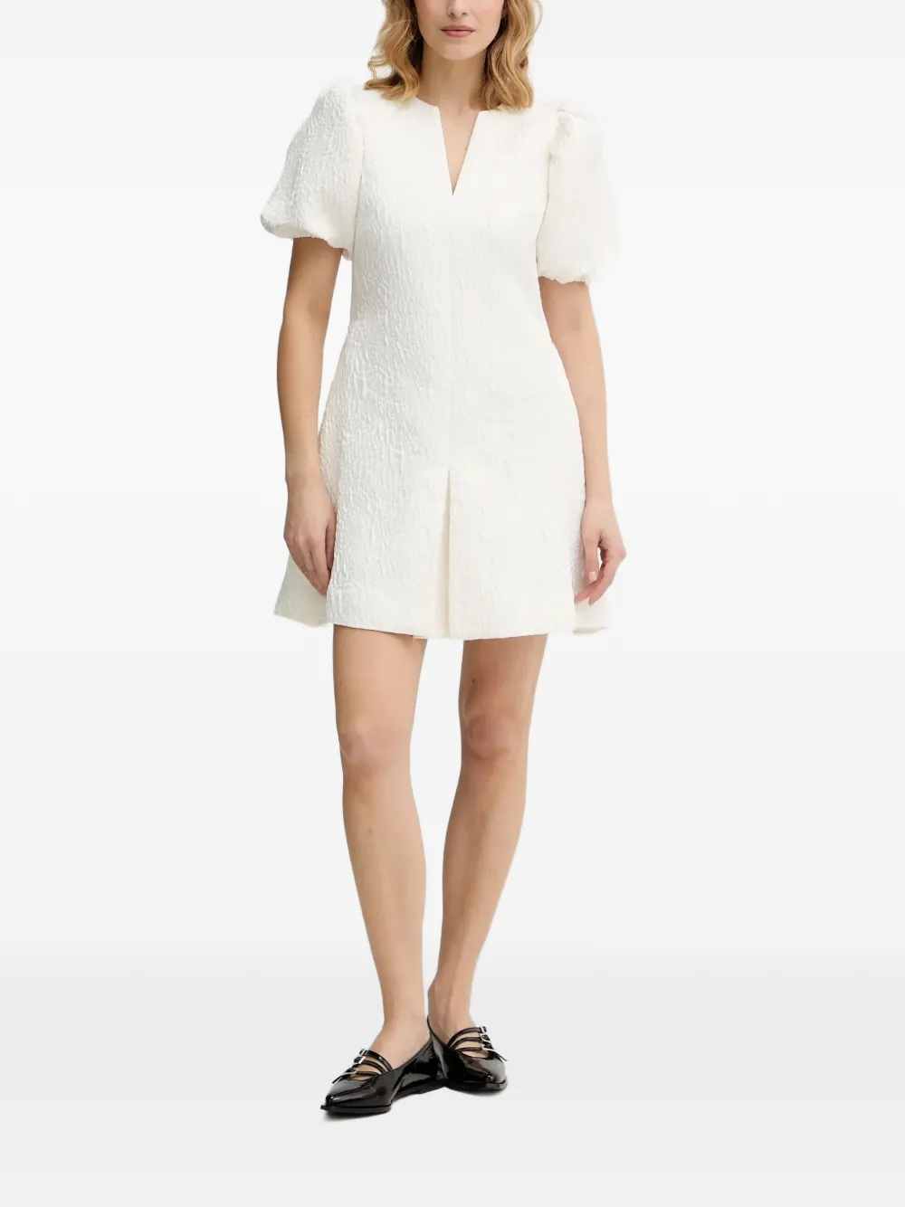 Stine Goya Mini-jurk met pofmouwen Wit