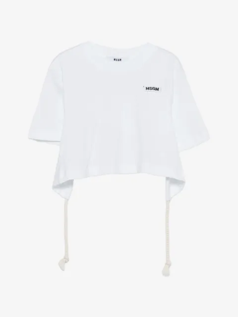 MSGM Kids logo-patch T-shirt