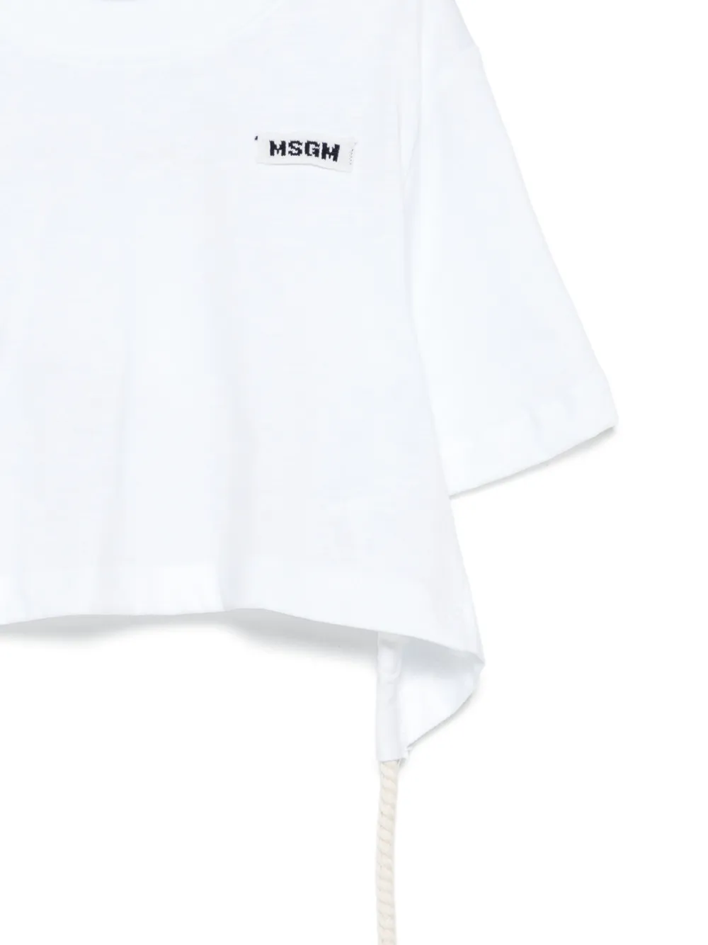 MSGM Kids T-shirt met logopatch Wit