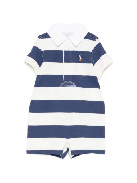 POLO RALPH LAUREN KIDS striped logo-embroidered shorties