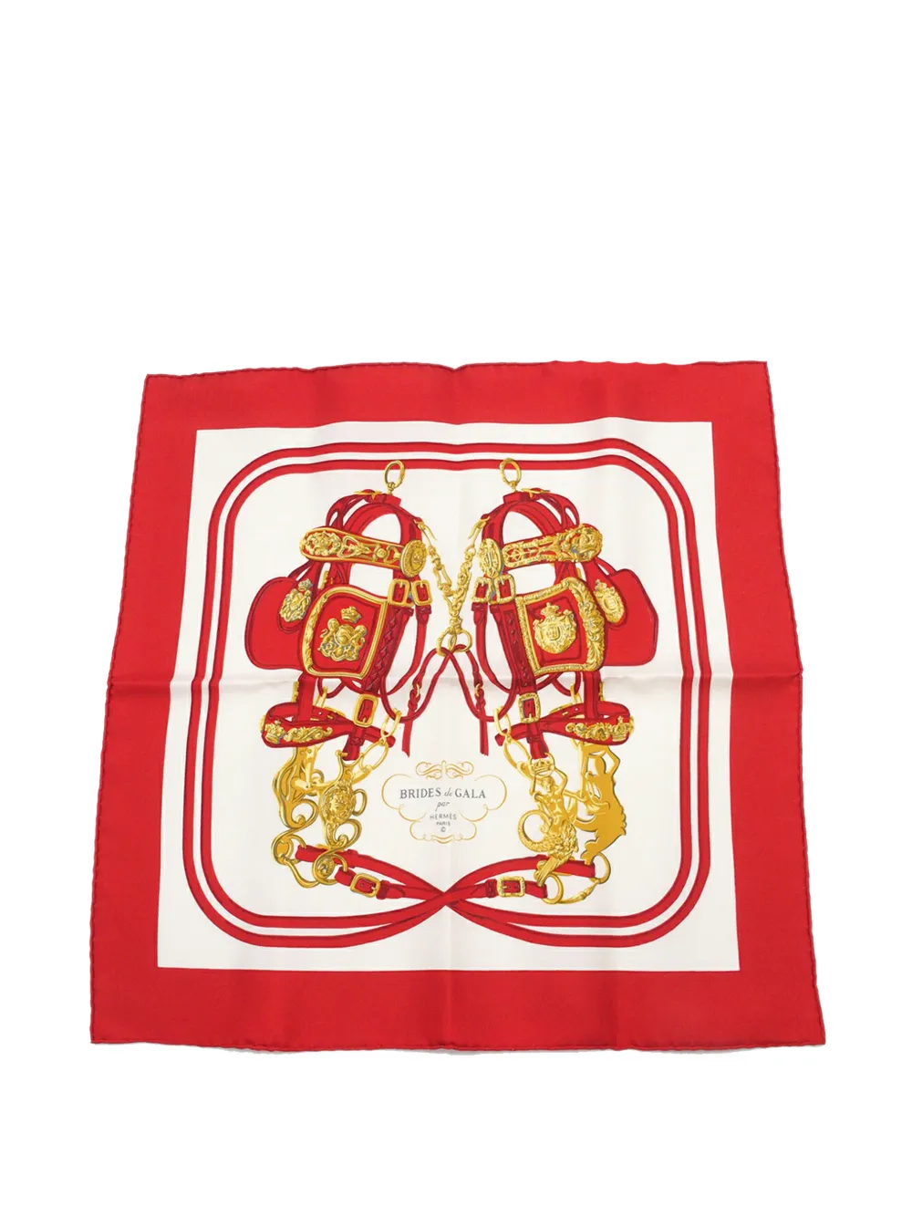 Hermès Pre-Owned 2010-2025 Brides De Gala Silk handkerchief - Rosso