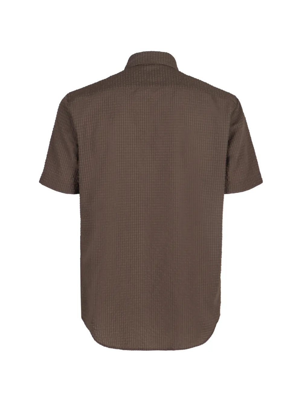 Emporio Armani overhemd met korte mouwen Bruin
