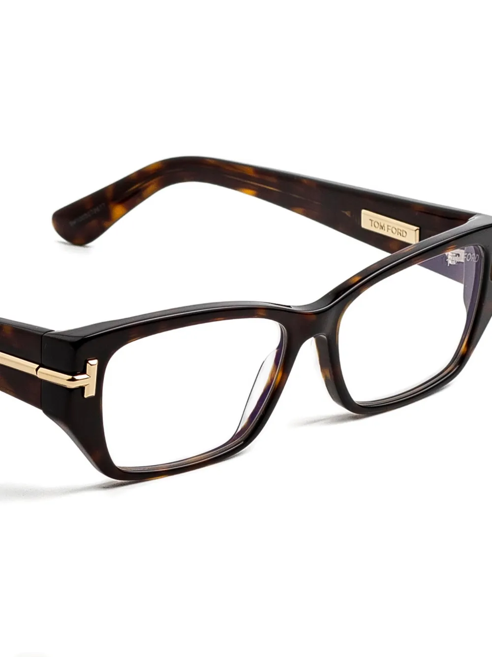 TOM FORD Eyewear Bril met geometrisch montuur Bruin