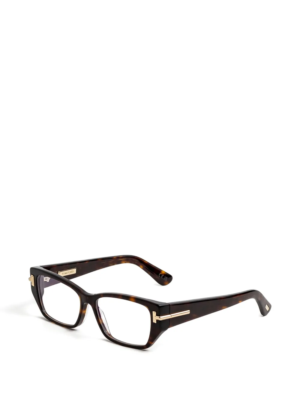 TOM FORD Eyewear Bril met geometrisch montuur Bruin