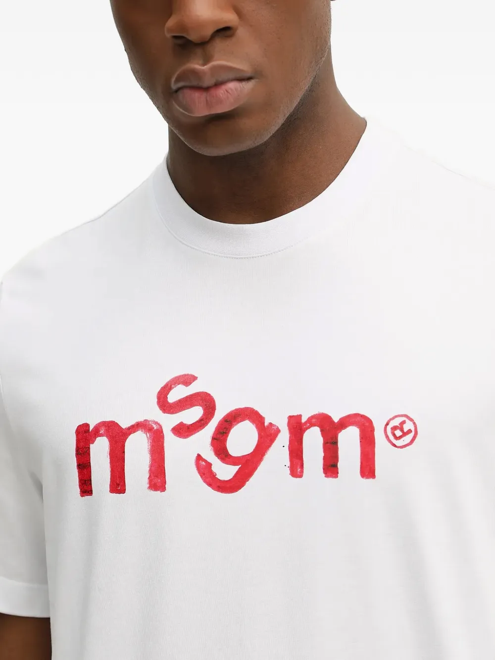 MSGM T-shirt met logoprint Wit