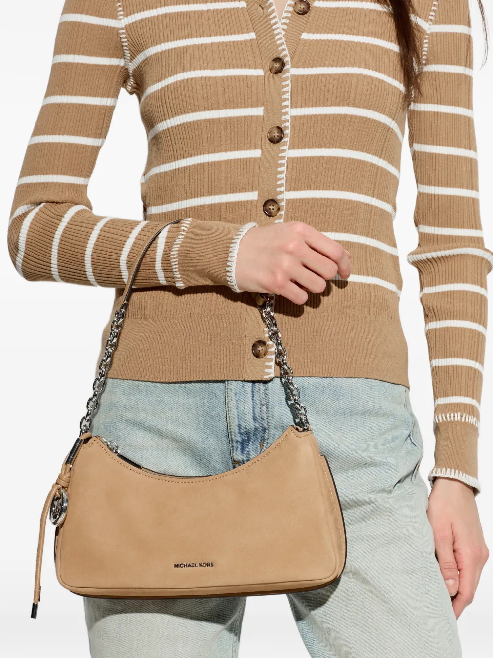 Michael Kors Nolita schoudertas Beige