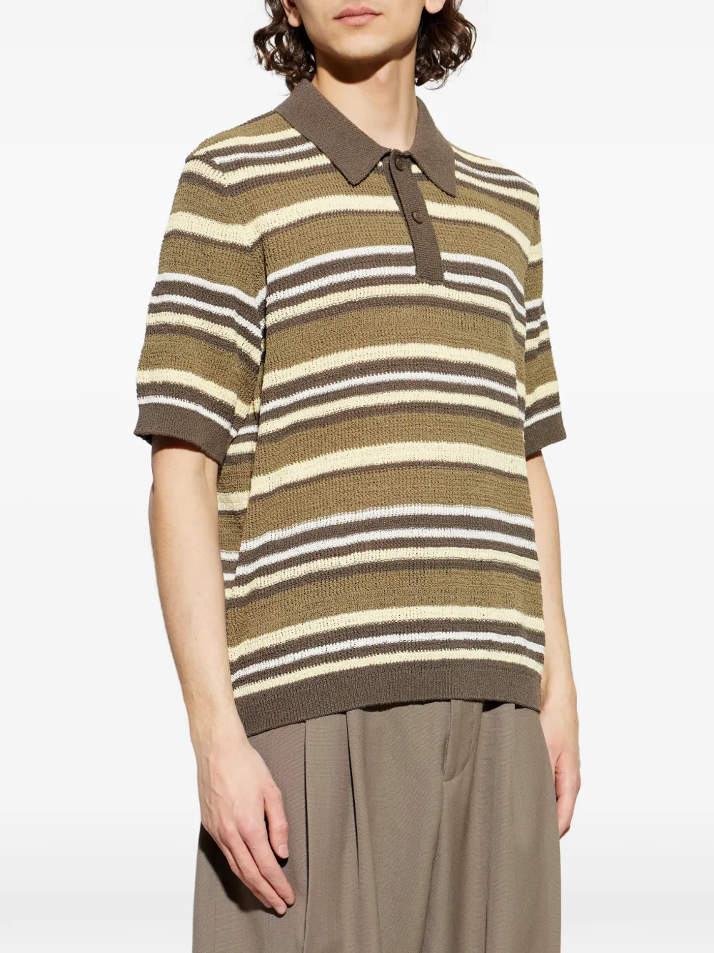  Samsoe Samsoe Striped Polo Shirt - Green 