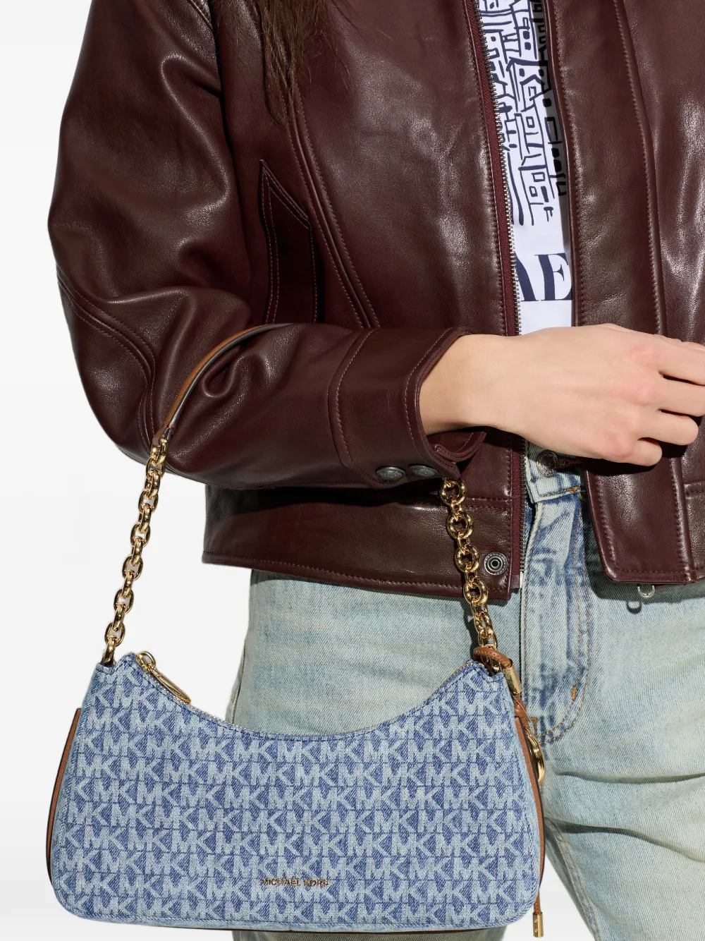 Michael Kors Nolita schoudertas Blauw