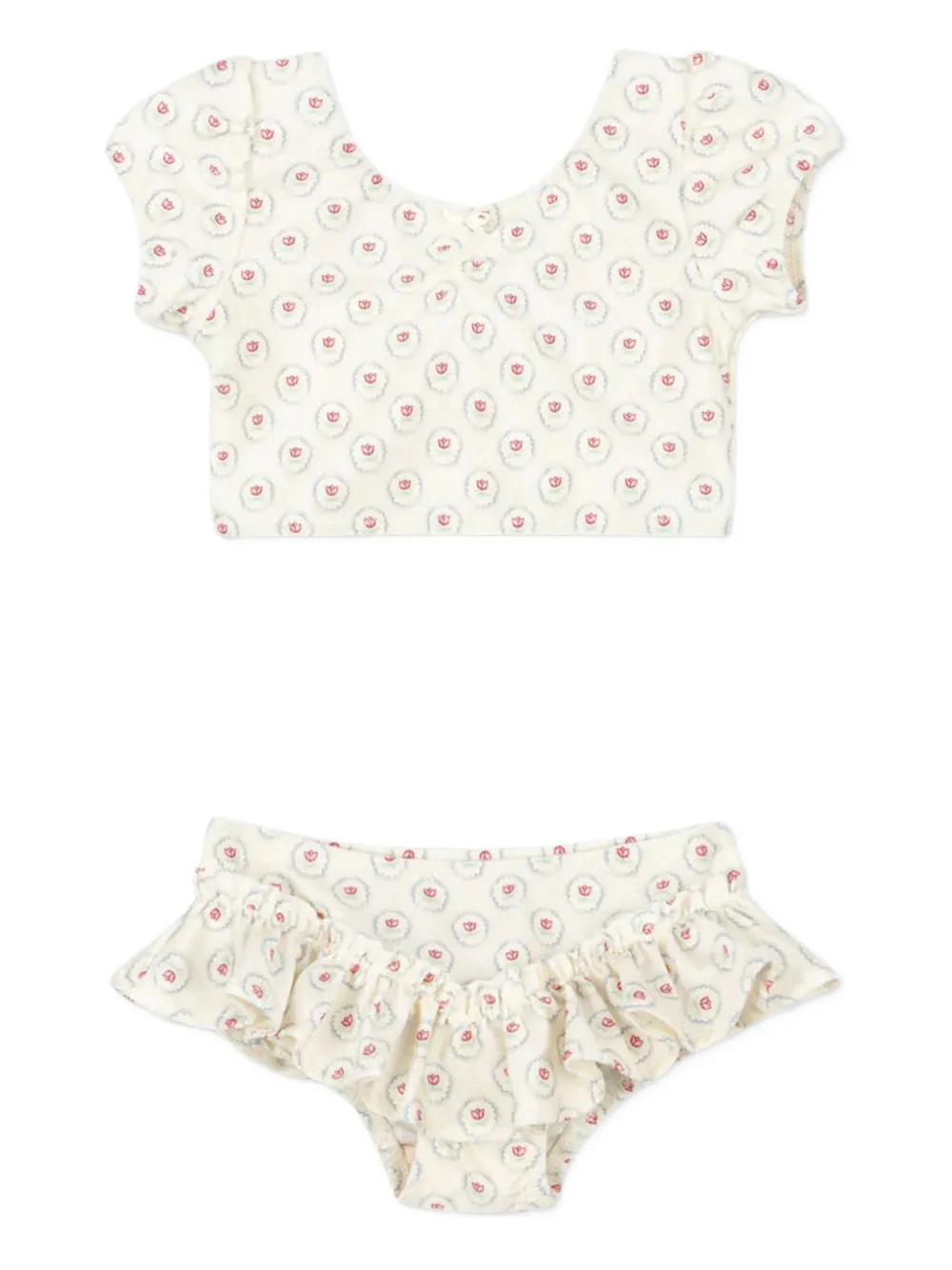 Konges Sløjd ruffled floral-print bikini - Toni neutri