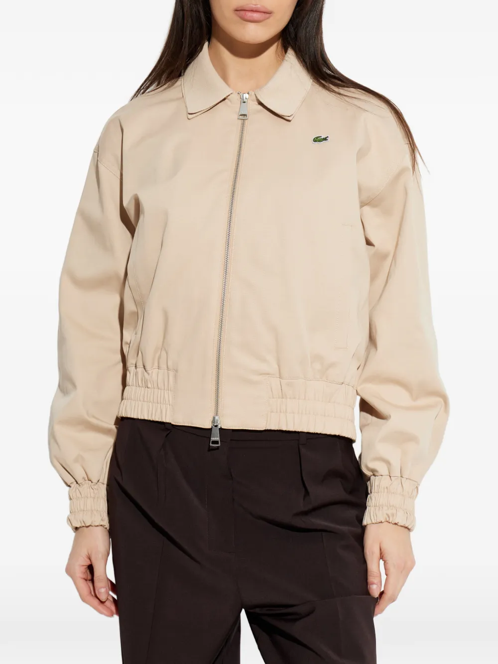  Lacoste Collared Zip Jacket - Neutrals 