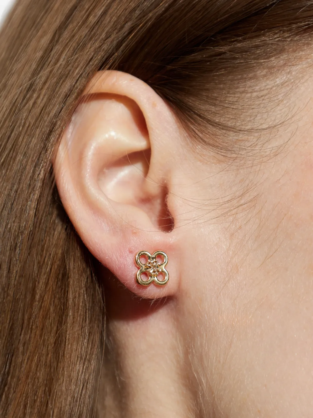  Tory Burch Set De Pulsera Y Pendientes Con Logo De Trébol - Dorado 