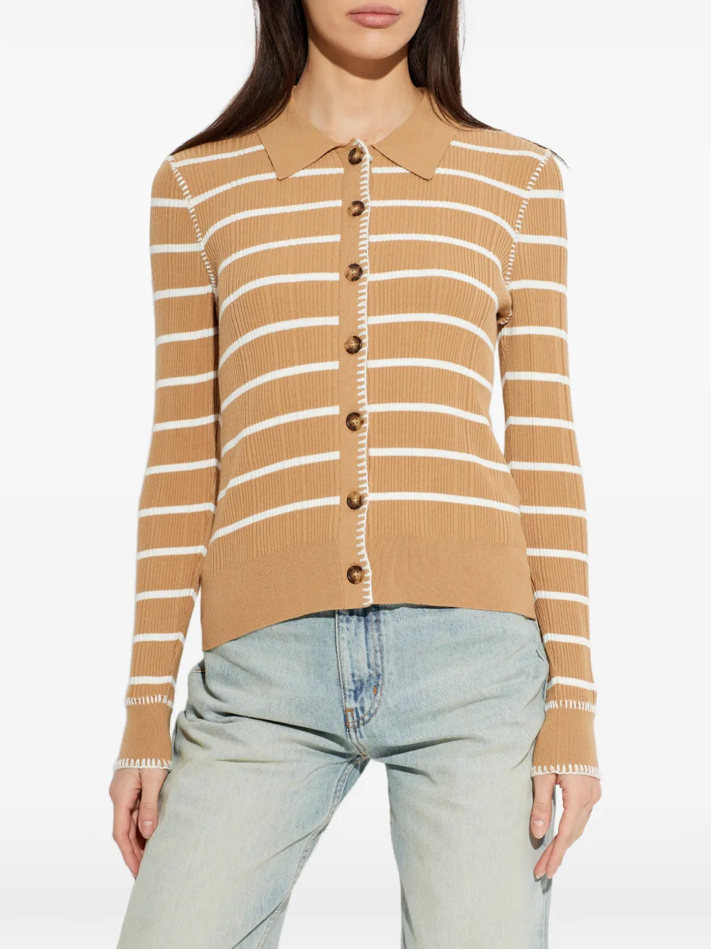  Rag & Bone Cardigan à Rayures - Tons Neutres 
