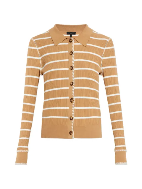 rag & bone striped button cardigan
