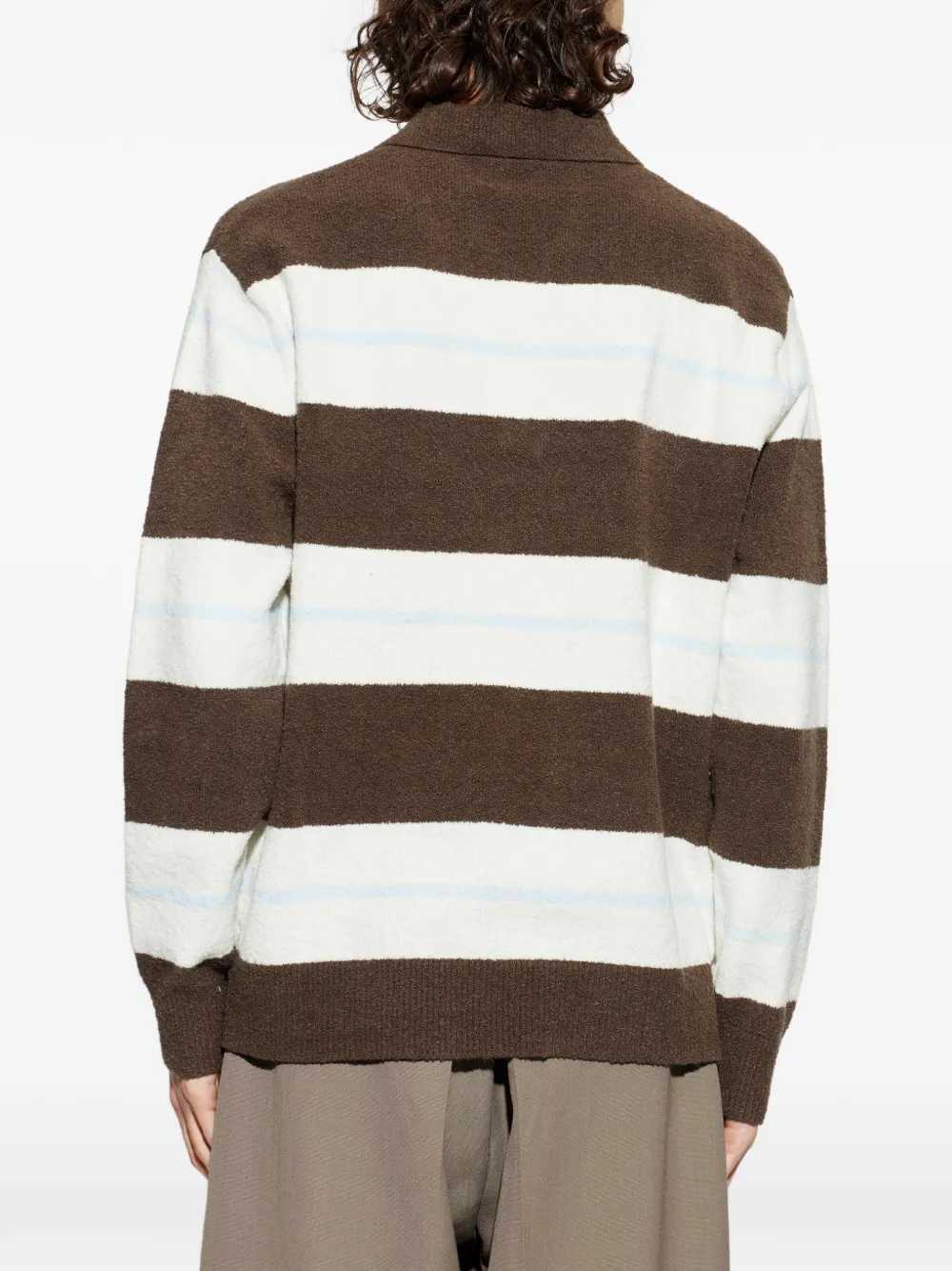 SAMSOE Poloshirt met knopen Bruin