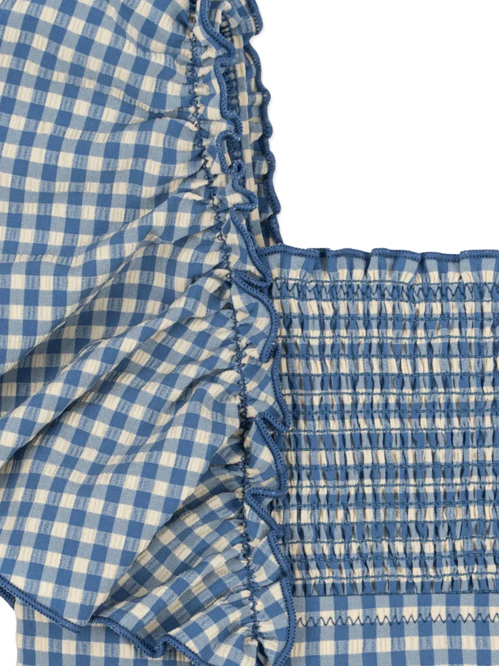 Ruffled Check-Pattern Swimsuit
