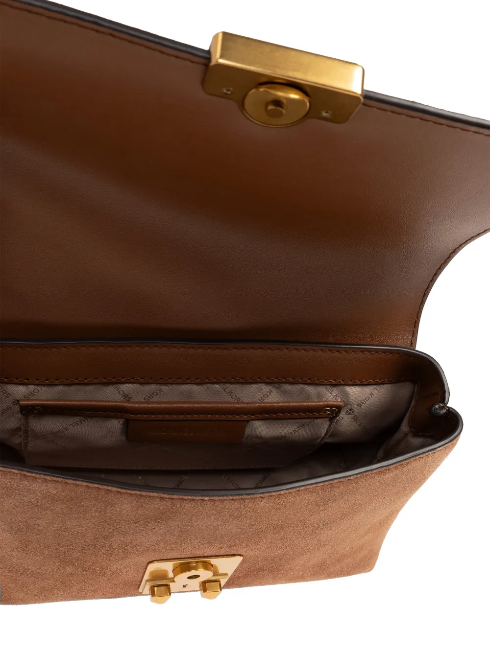 Michael Kors Tribeca shopper met studs en handgreep Bruin