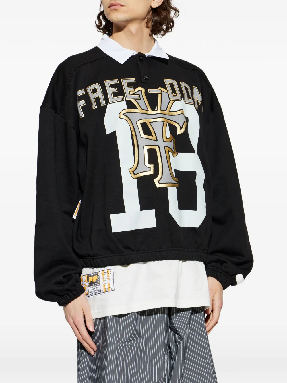  Pdf Sudadera De Algodón Con Estampado Gráfico - Negro 