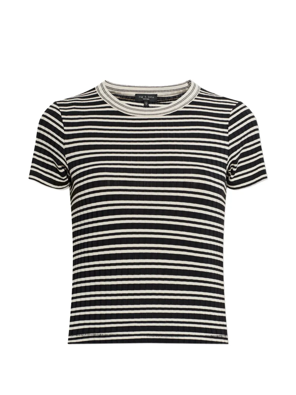 rag & bone striped ribbed T-shirt - Nero