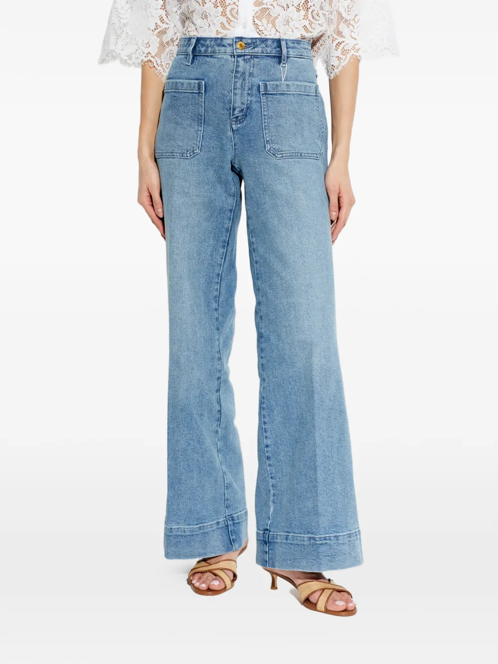 Michael Michael Kors Flared Jeans In Blue