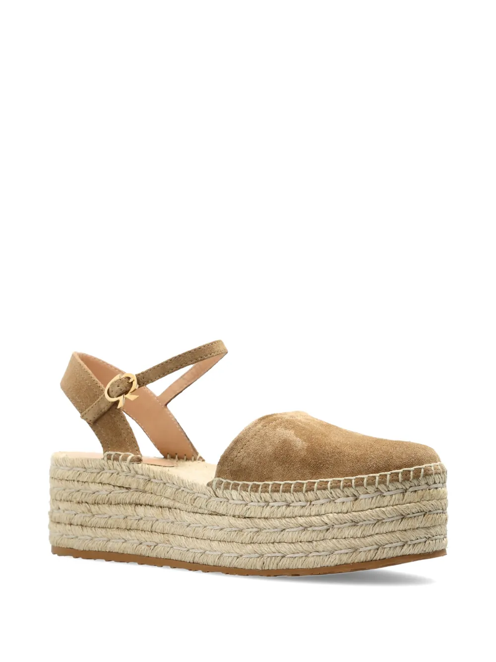 Gianvito Rossi round-toe platform espadrille Beige